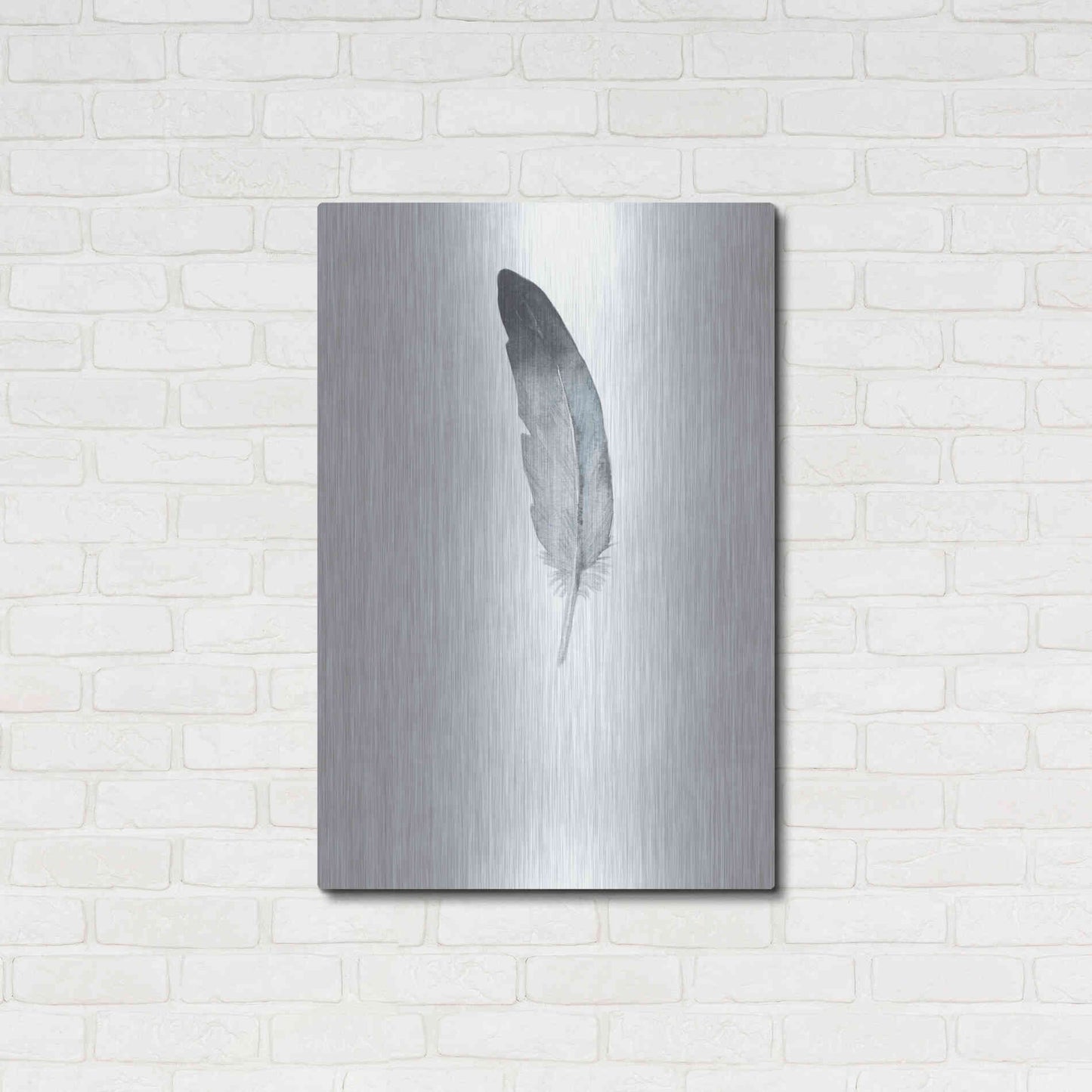Luxe Metal Art 'Feather 9' by Incado, Metal Wall Art,24x36
