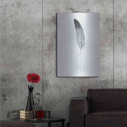 Luxe Metal Art 'Feather 9' by Incado, Metal Wall Art,24x36