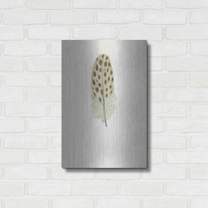 Luxe Metal Art 'Feather 10' by Incado, Metal Wall Art,16x24