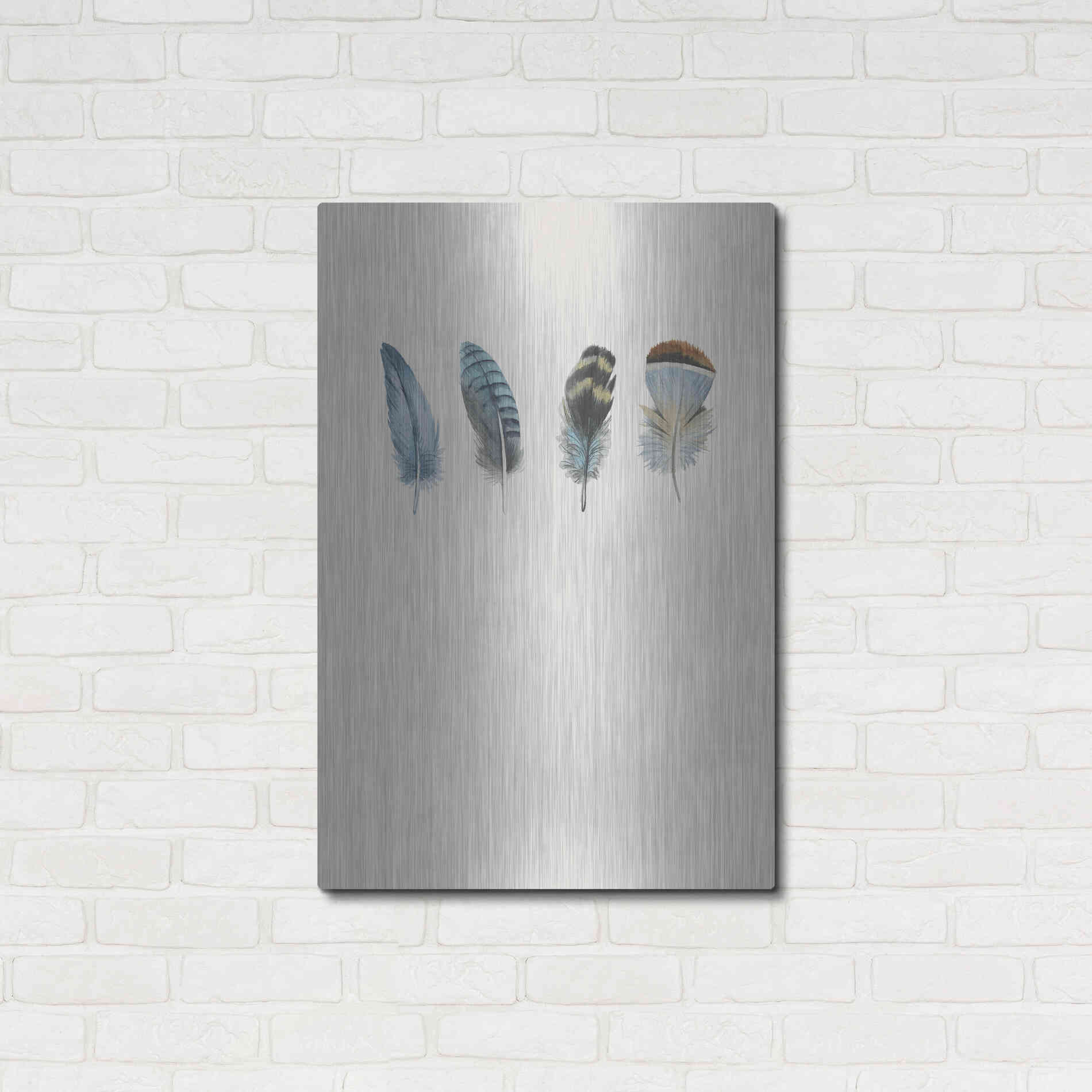 Luxe Metal Art 'Feather 11' by Incado, Metal Wall Art,24x36