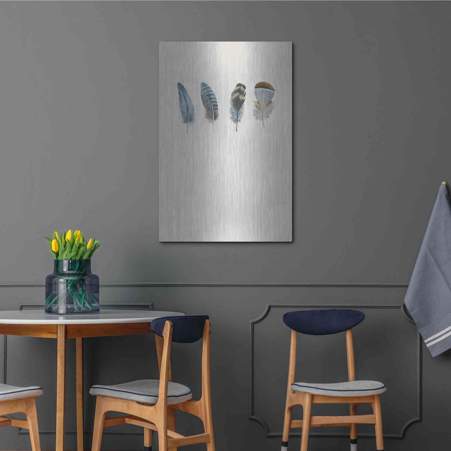 Luxe Metal Art 'Feather 11' by Incado, Metal Wall Art,24x36