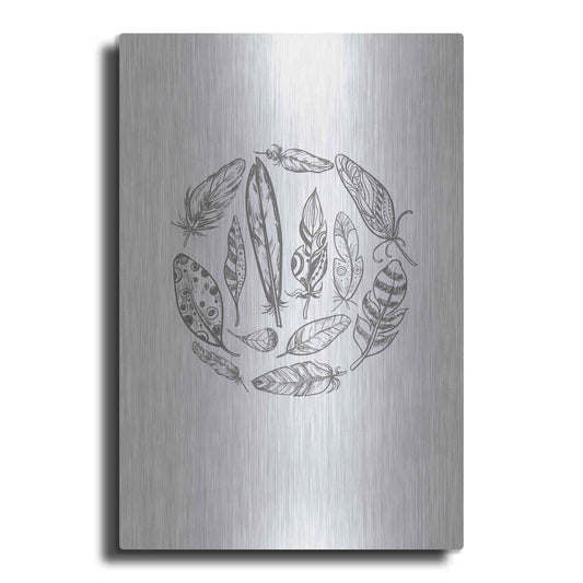 Luxe Metal Art 'Feather Circle' by Incado, Metal Wall Art