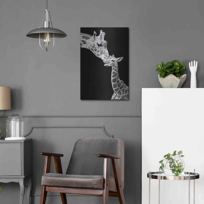 Luxe Metal Art 'First Love - Giraffe' by Incado, Metal Wall Art,16x24