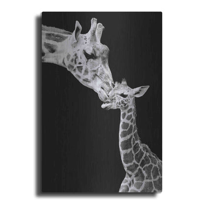 Luxe Metal Art 'First Love - Giraffe' by Incado, Metal Wall Art