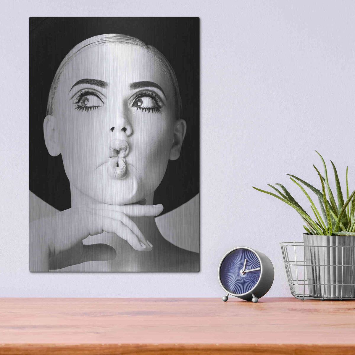 Luxe Metal Art 'Fish Face Glamour' by Incado, Metal Wall Art,12x16
