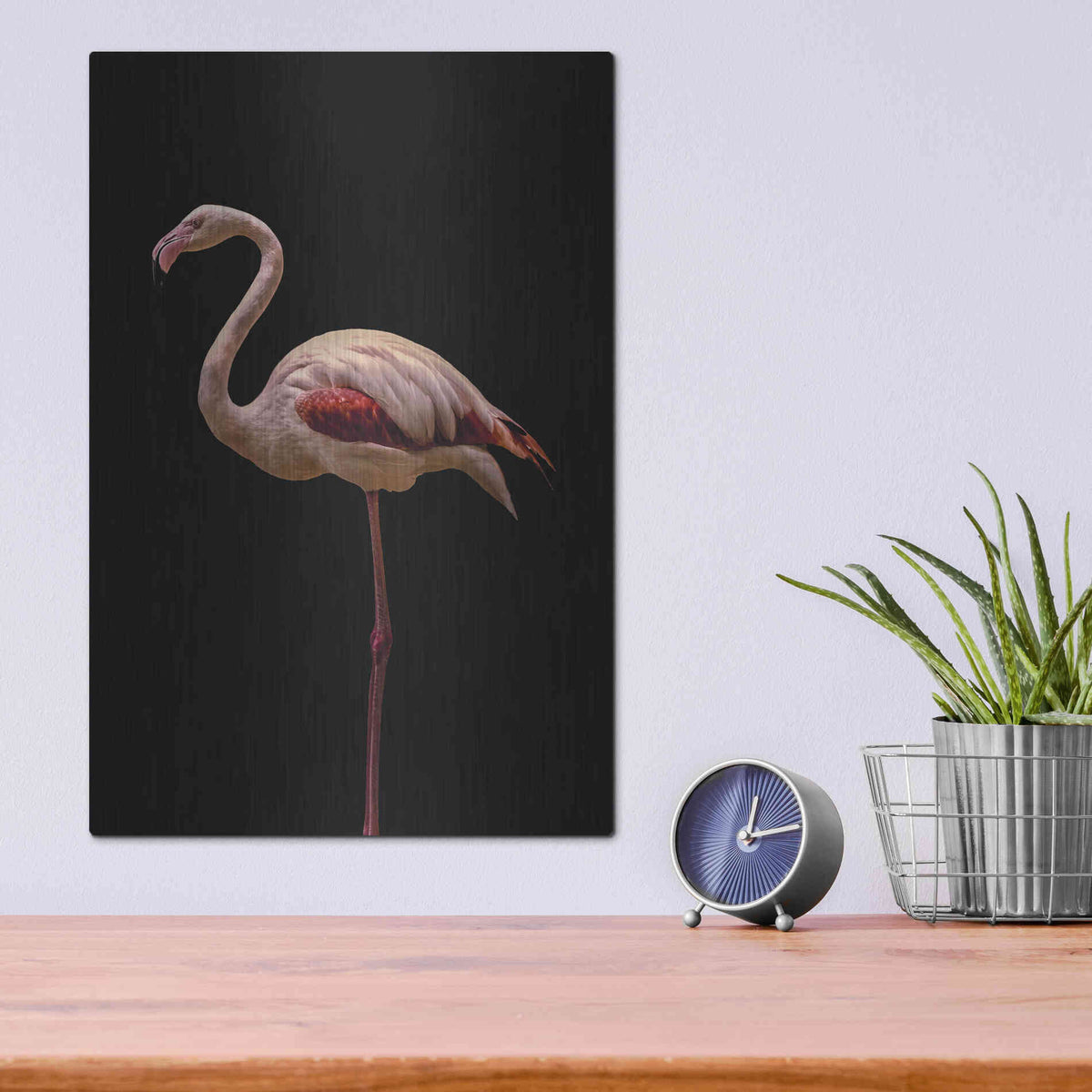 Luxe Metal Art 'Flamingo' by Incado, Metal Wall Art,12x16