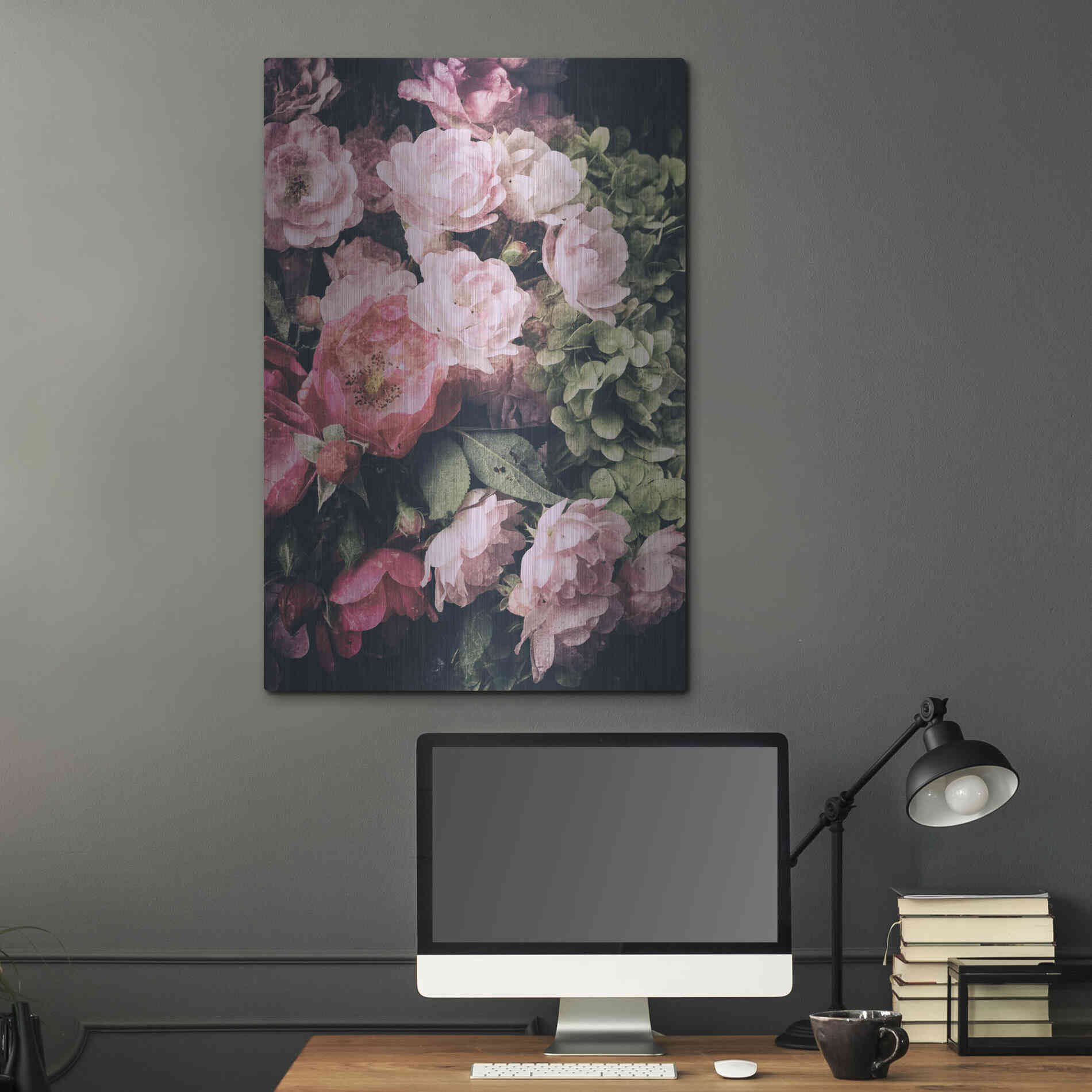 Luxe Metal Art 'Floral 28' by Incado, Metal Wall Art,24x36