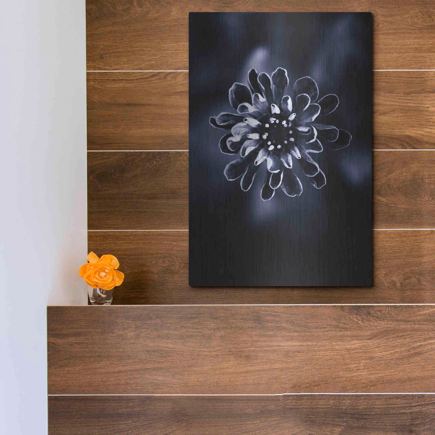 Luxe Metal Art 'Flower Bloom 2' by Incado, Metal Wall Art,12x16