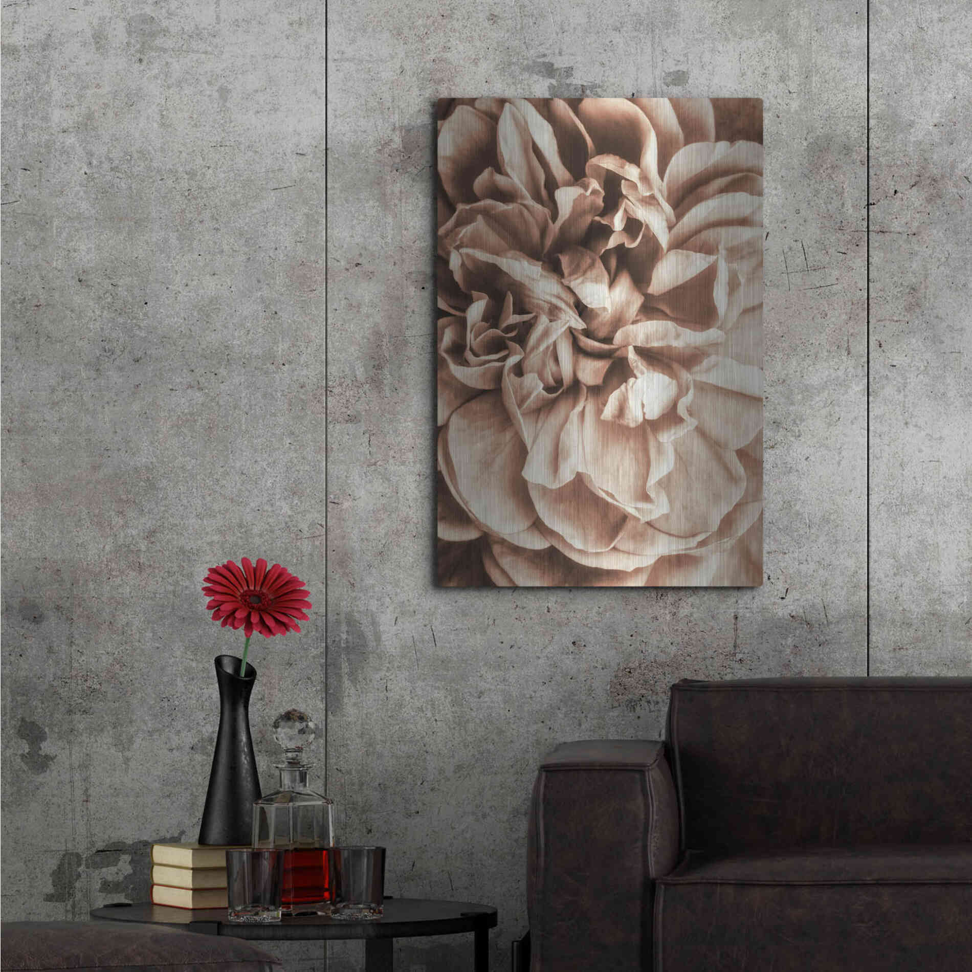 Luxe Metal Art 'Flower Bloom 3' by Incado, Metal Wall Art,24x36