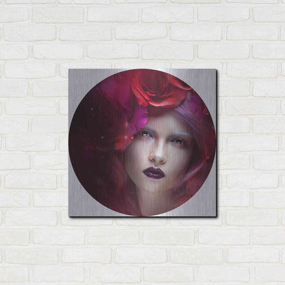 Luxe Metal Art 'Flower Girl' by Incado, Metal Wall Art,24x24