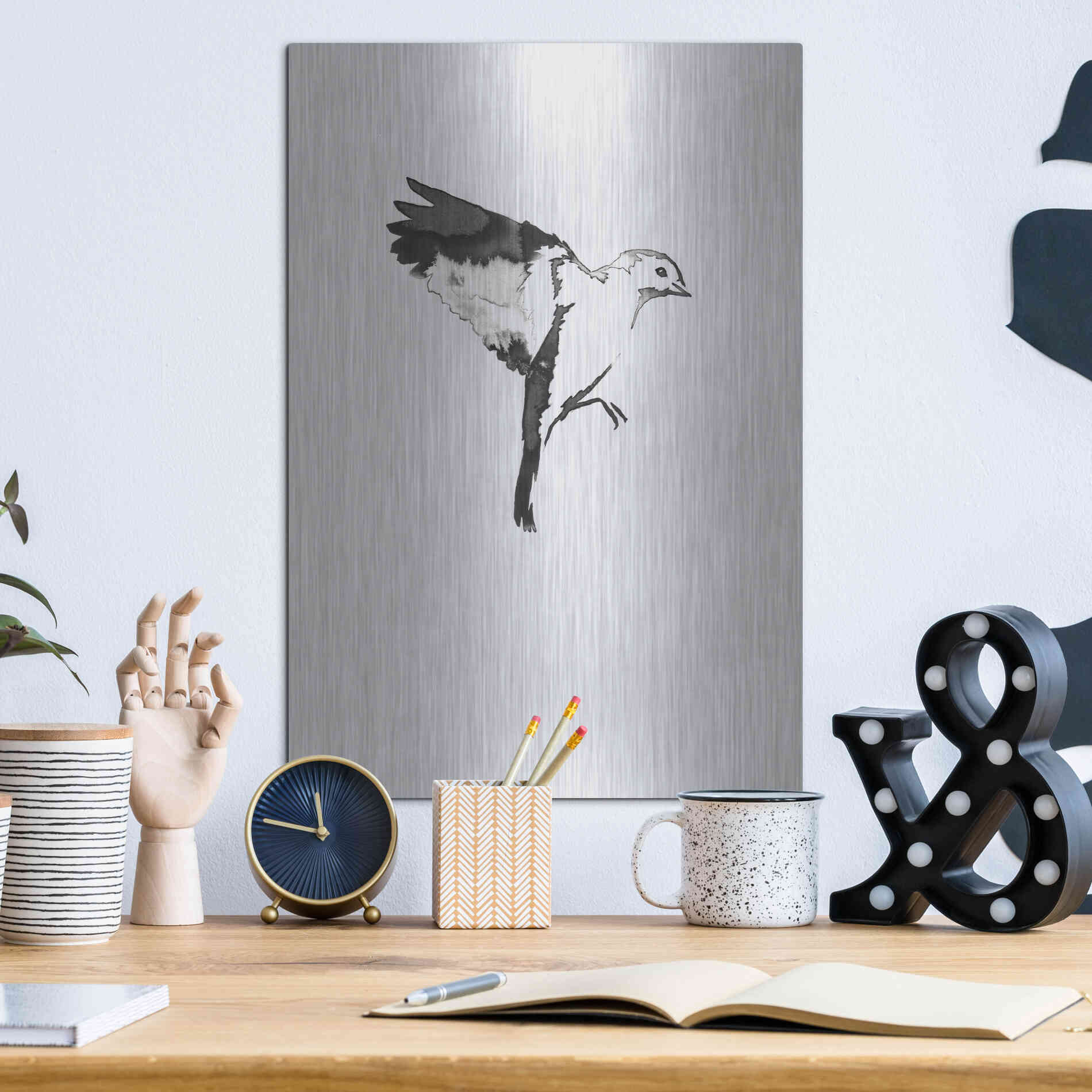 Luxe Metal Art 'Flying Bird I' by Incado, Metal Wall Art,12x16