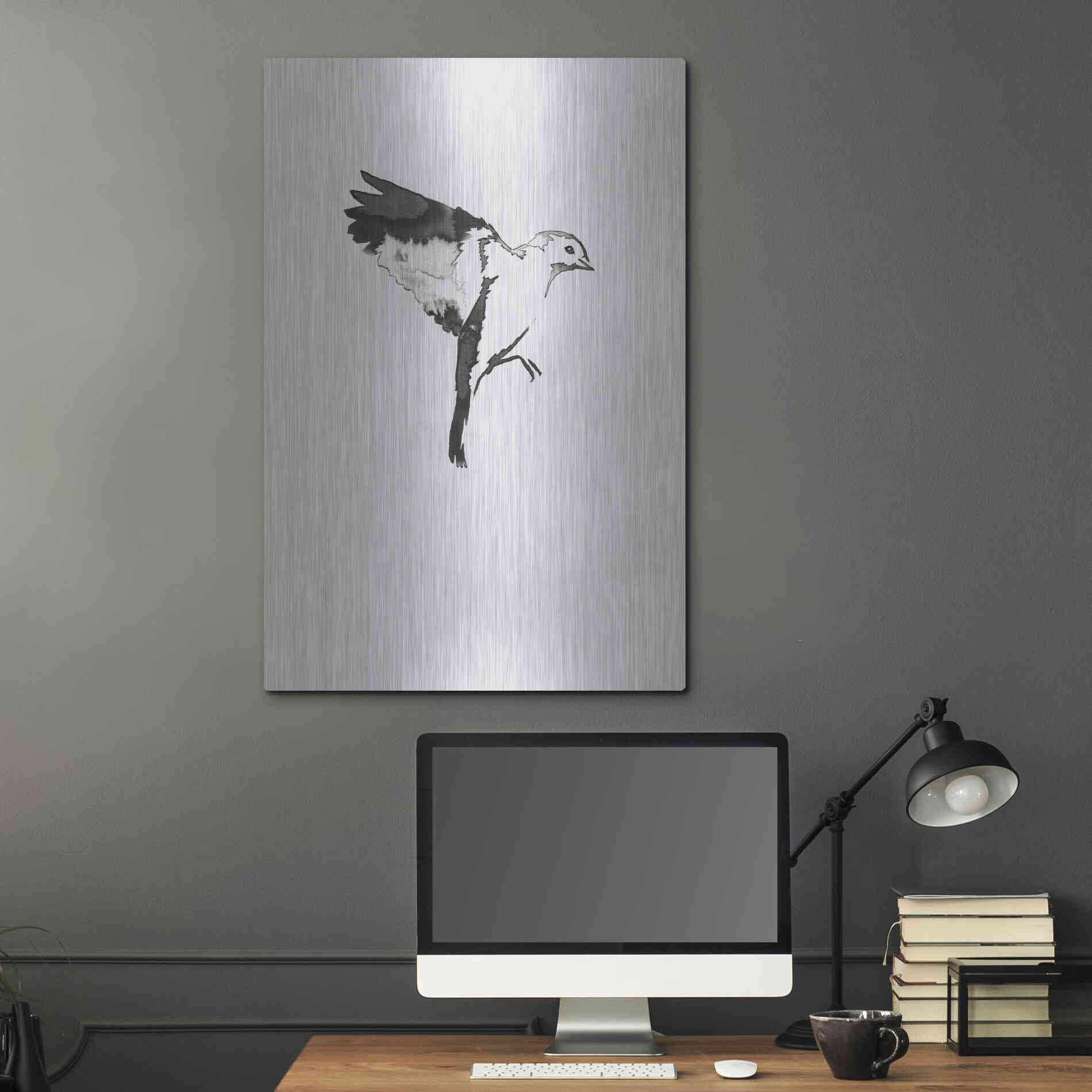 Luxe Metal Art 'Flying Bird I' by Incado, Metal Wall Art,24x36