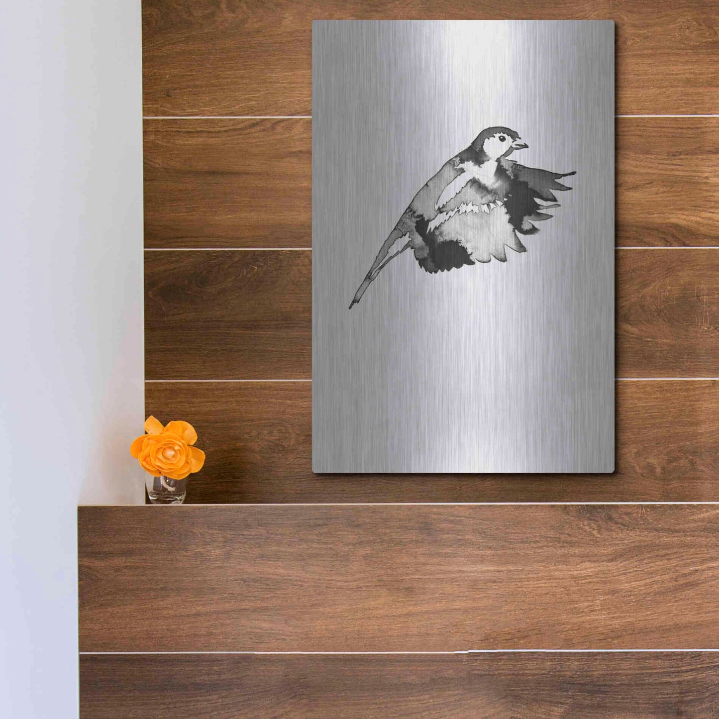 Luxe Metal Art 'Flying Bird II' by Incado, Metal Wall Art,12x16