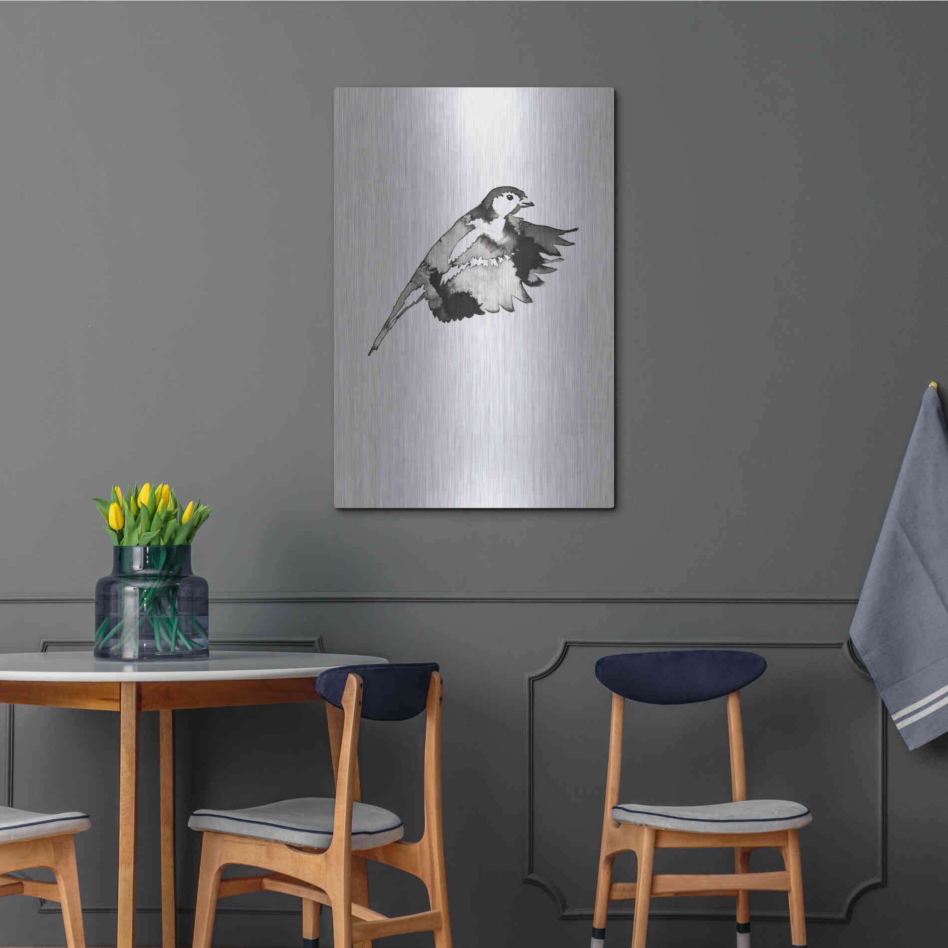 Luxe Metal Art 'Flying Bird II' by Incado, Metal Wall Art,24x36