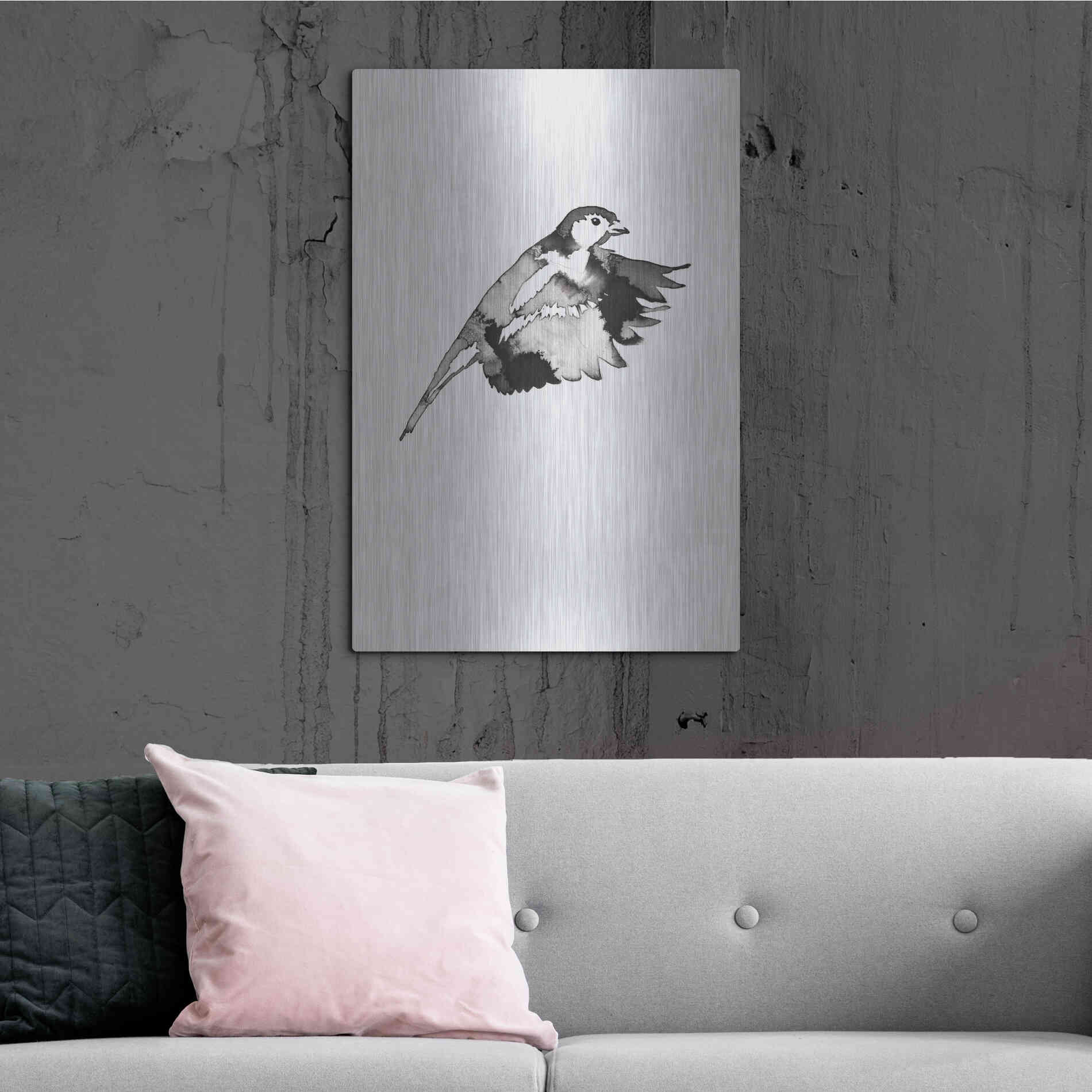 Luxe Metal Art 'Flying Bird II' by Incado, Metal Wall Art,24x36