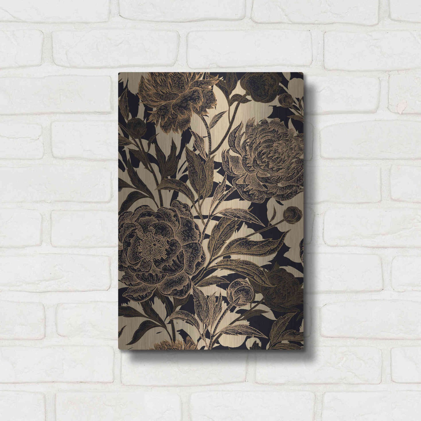 Luxe Metal Art 'Golden Rose II' by Incado, Metal Wall Art,12x16