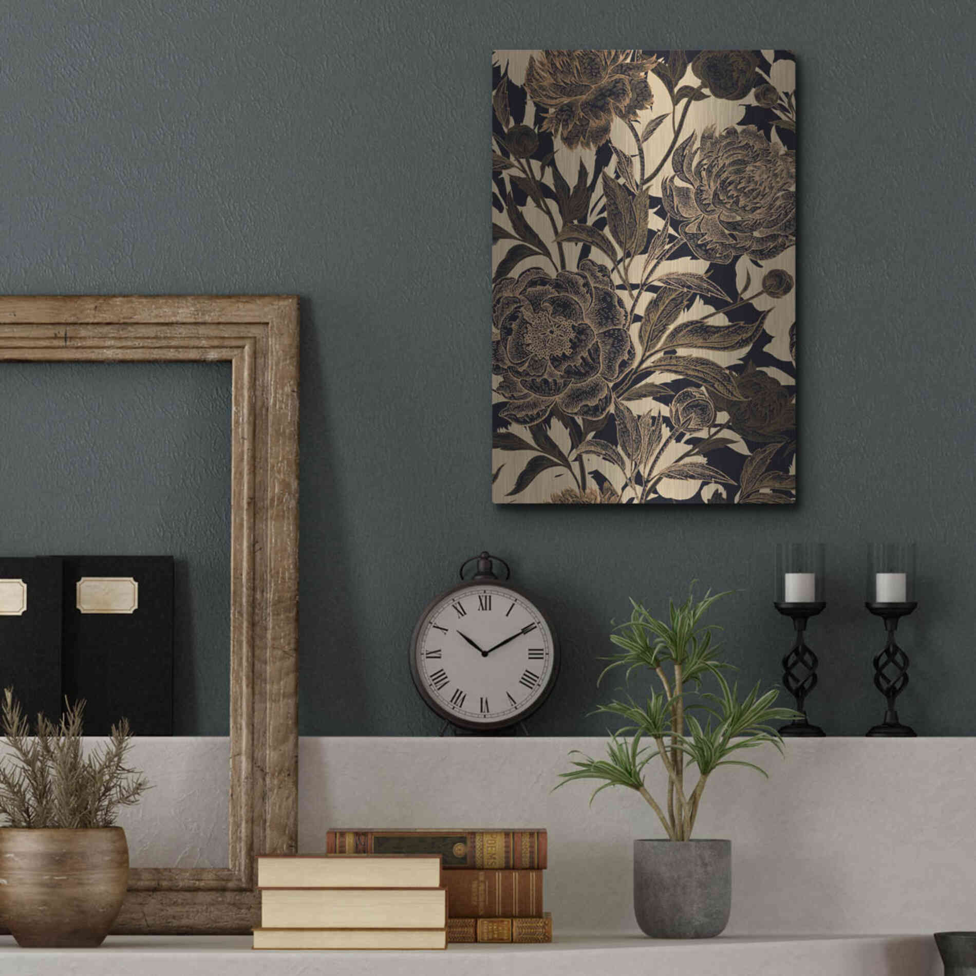 Luxe Metal Art 'Golden Rose II' by Incado, Metal Wall Art,12x16