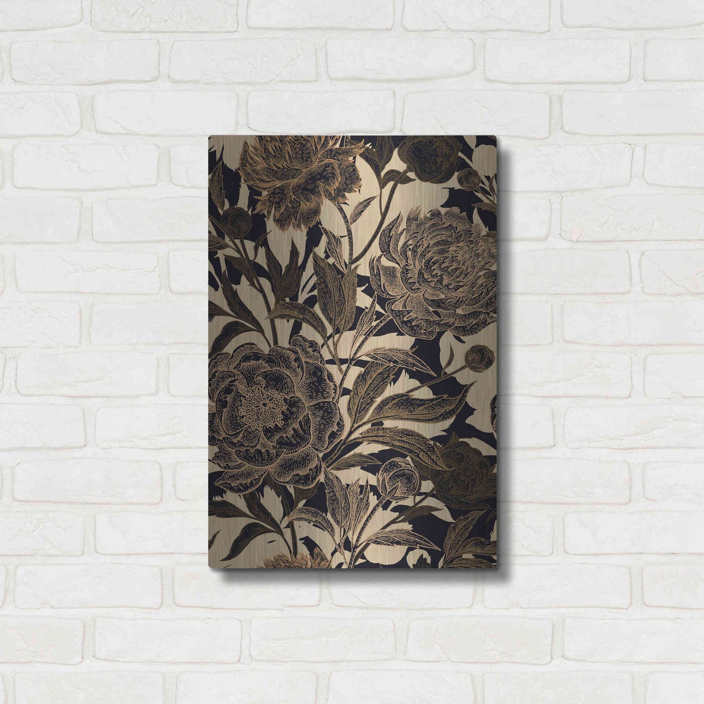 Luxe Metal Art 'Golden Rose II' by Incado, Metal Wall Art,16x24