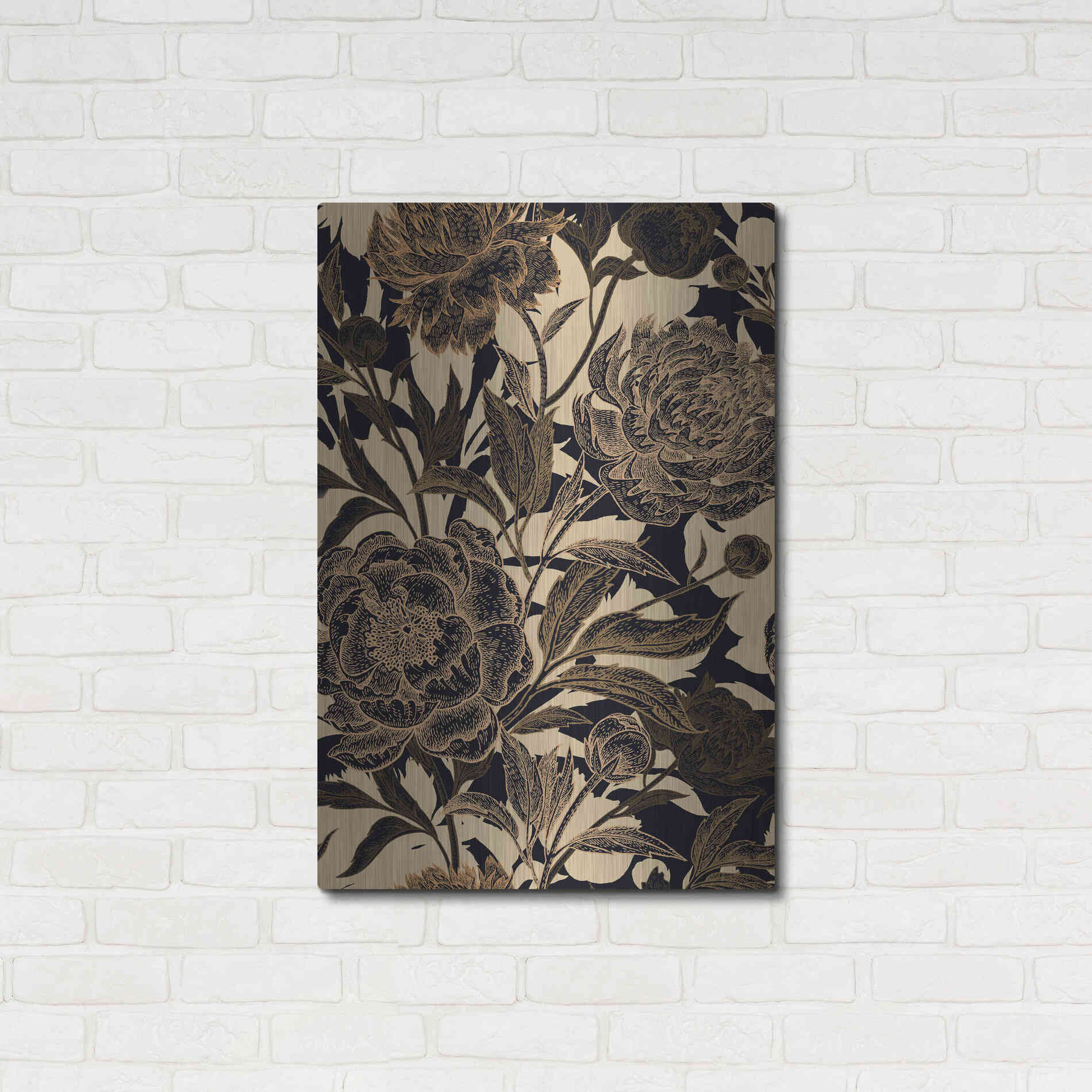 Luxe Metal Art 'Golden Rose II' by Incado, Metal Wall Art,24x36