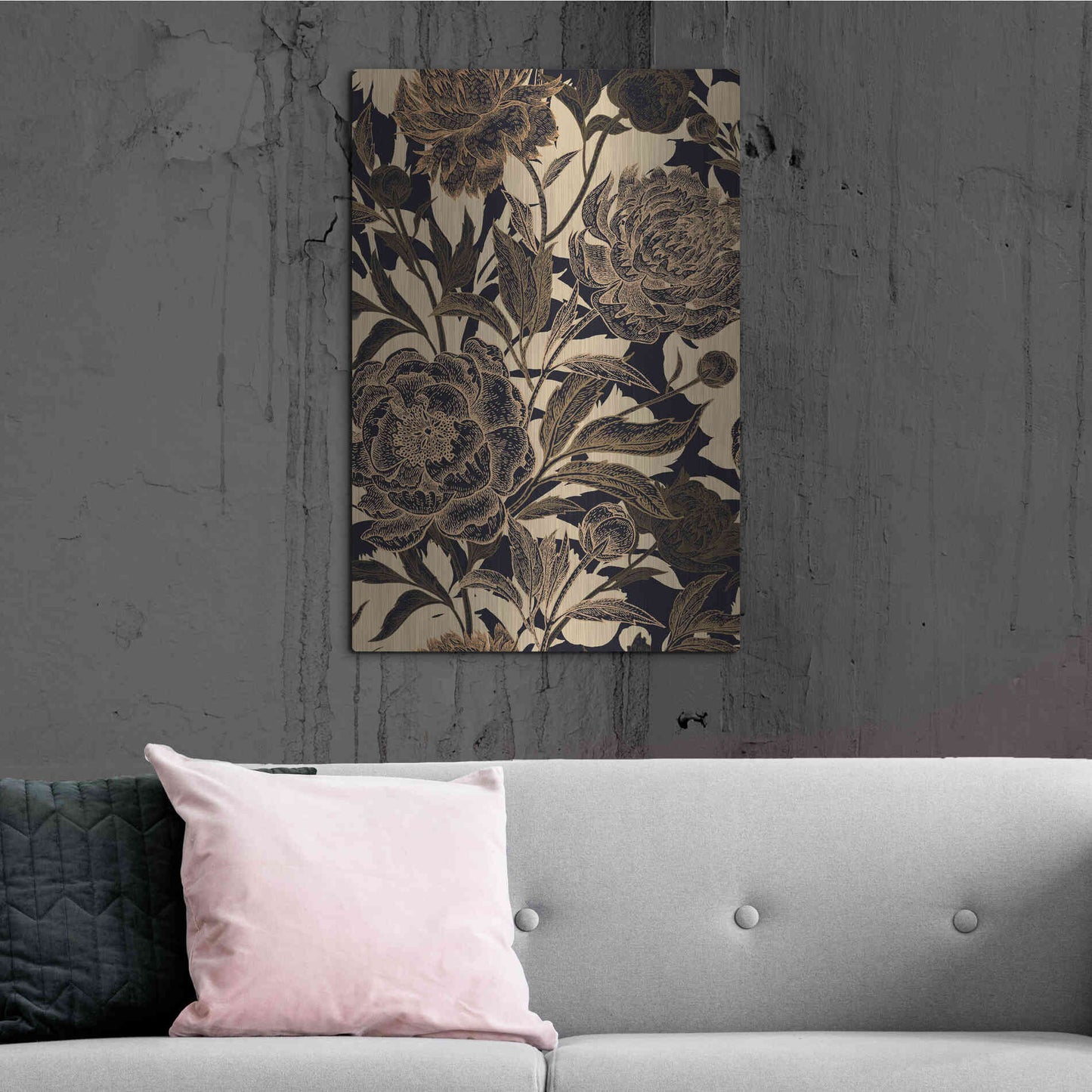 Luxe Metal Art 'Golden Rose II' by Incado, Metal Wall Art,24x36