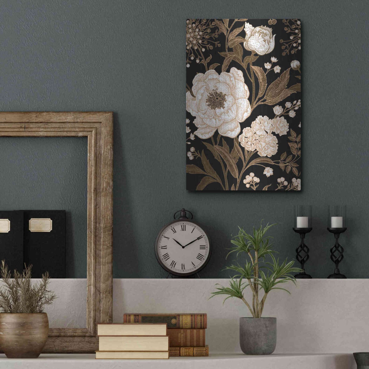 Luxe Metal Art 'Golden Rose' by Incado, Metal Wall Art,12x16