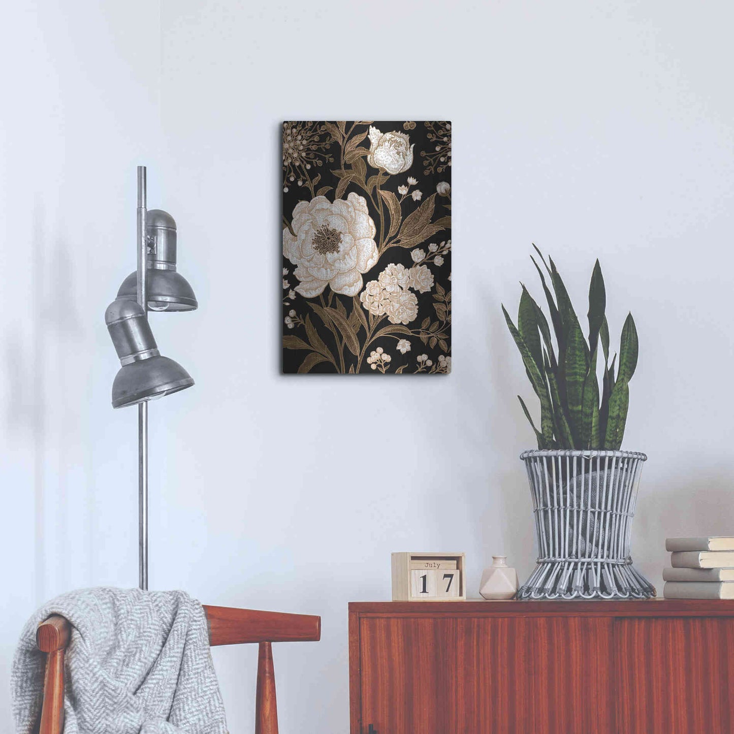 Luxe Metal Art 'Golden Rose' by Incado, Metal Wall Art,16x24