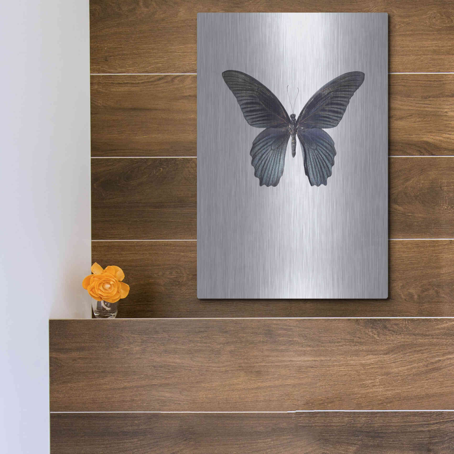 Luxe Metal Art 'Great Mormon' by Incado, Metal Wall Art,12x16