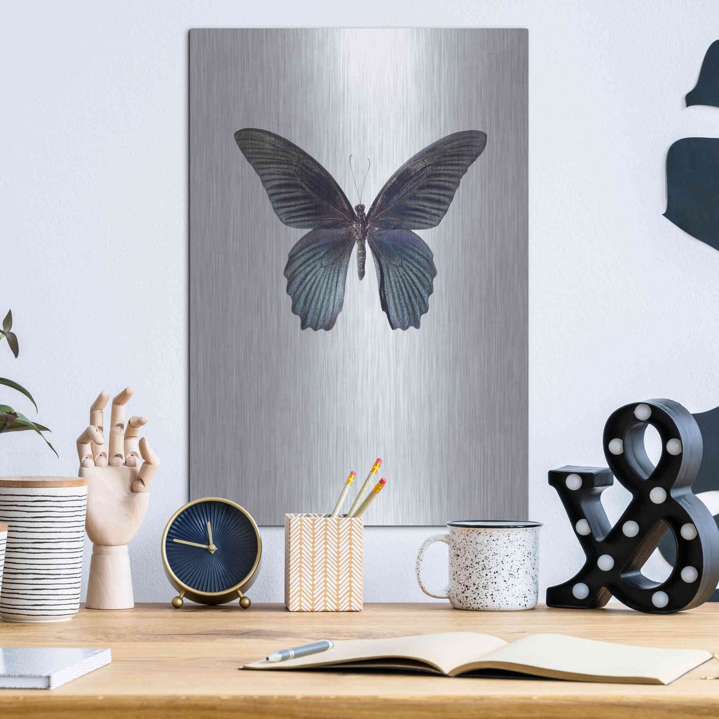 Luxe Metal Art 'Great Mormon' by Incado, Metal Wall Art,12x16