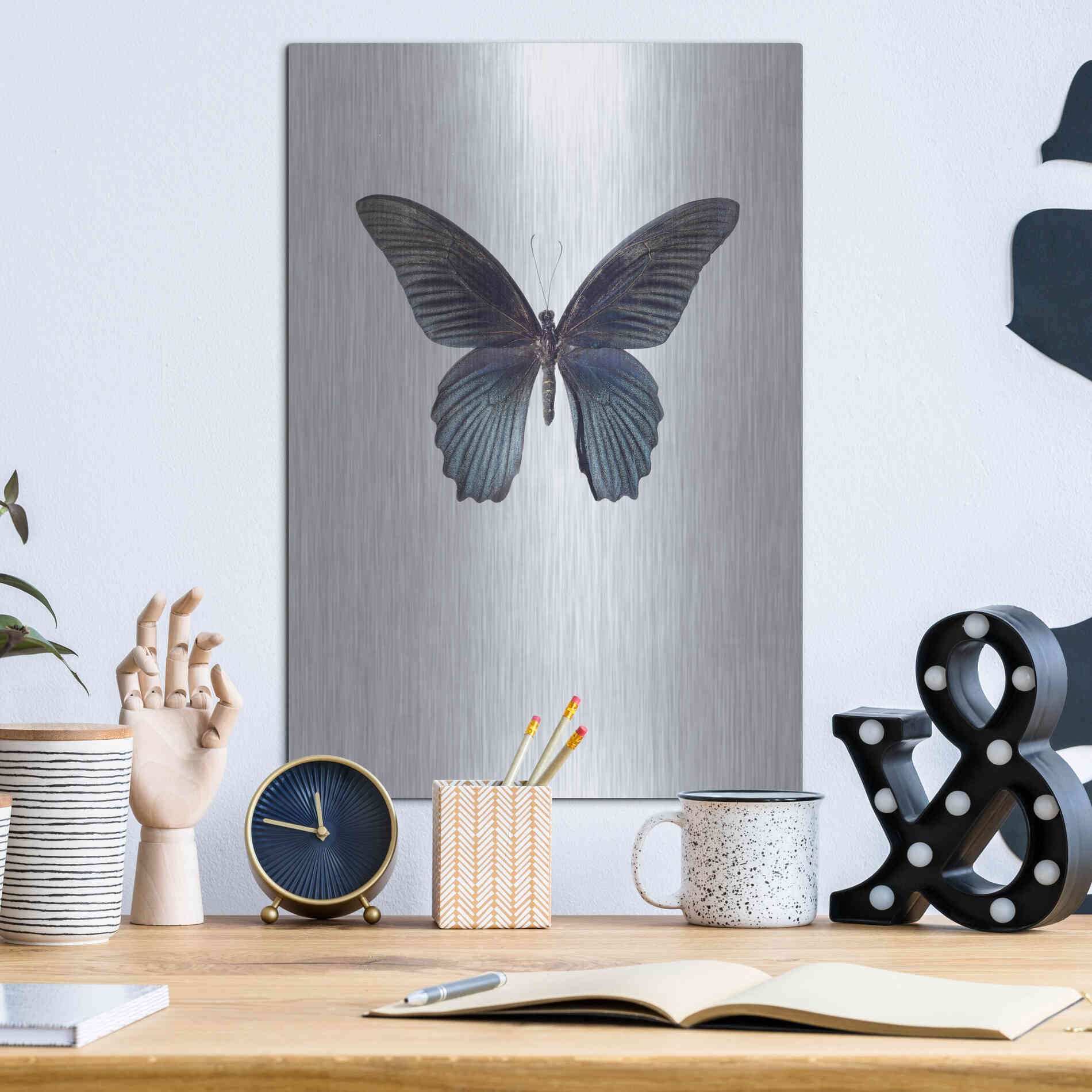 Luxe Metal Art 'Great Mormon' by Incado, Metal Wall Art,12x16