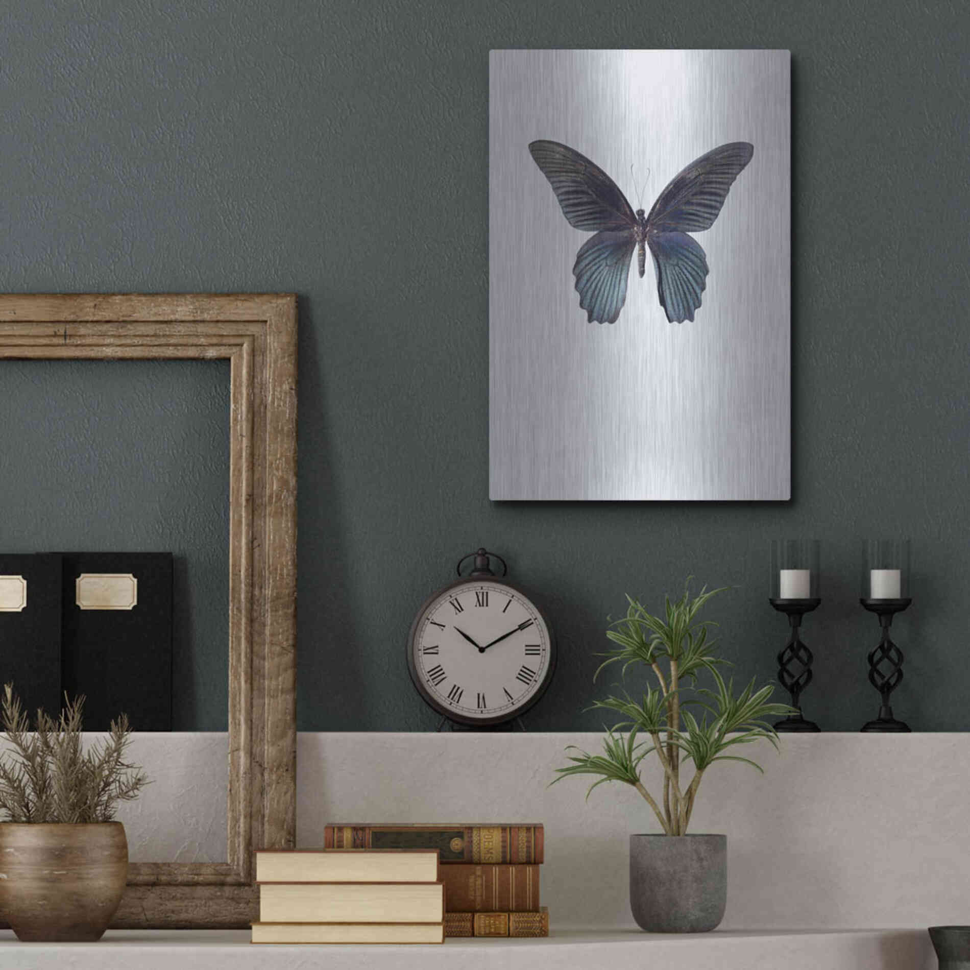 Luxe Metal Art 'Great Mormon' by Incado, Metal Wall Art,12x16