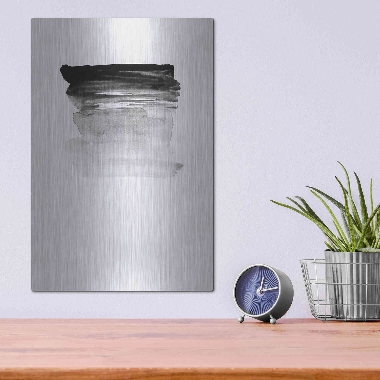 Luxe Metal Art 'Grey I' by Incado, Metal Wall Art,12x16