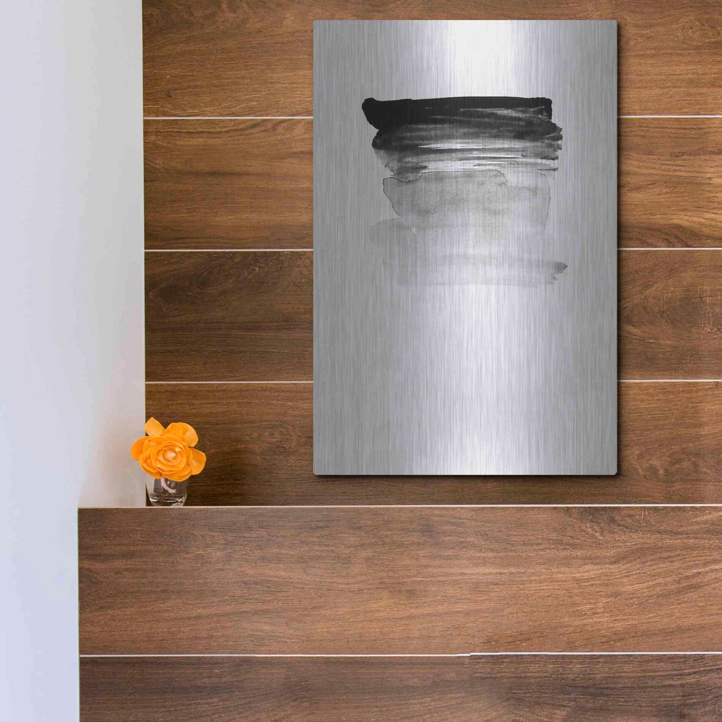 Luxe Metal Art 'Grey I' by Incado, Metal Wall Art,12x16