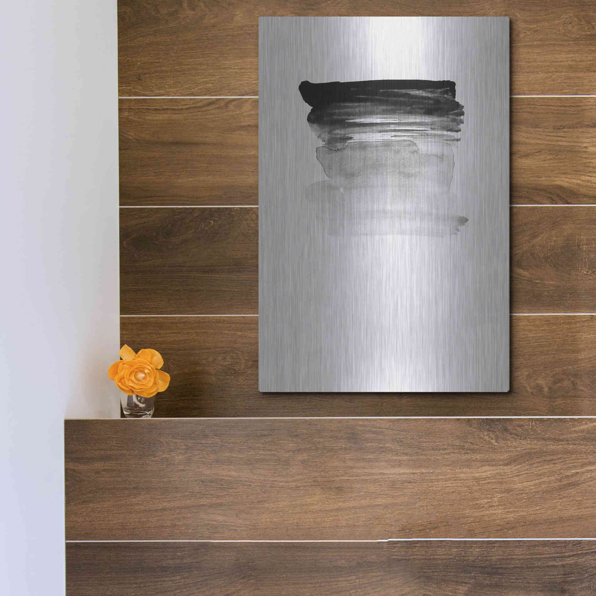 Luxe Metal Art 'Grey I' by Incado, Metal Wall Art,12x16