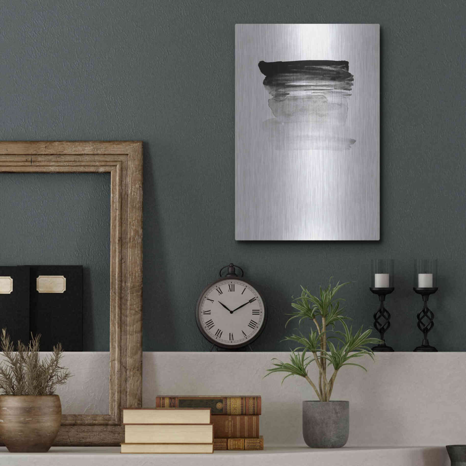 Luxe Metal Art 'Grey I' by Incado, Metal Wall Art,12x16