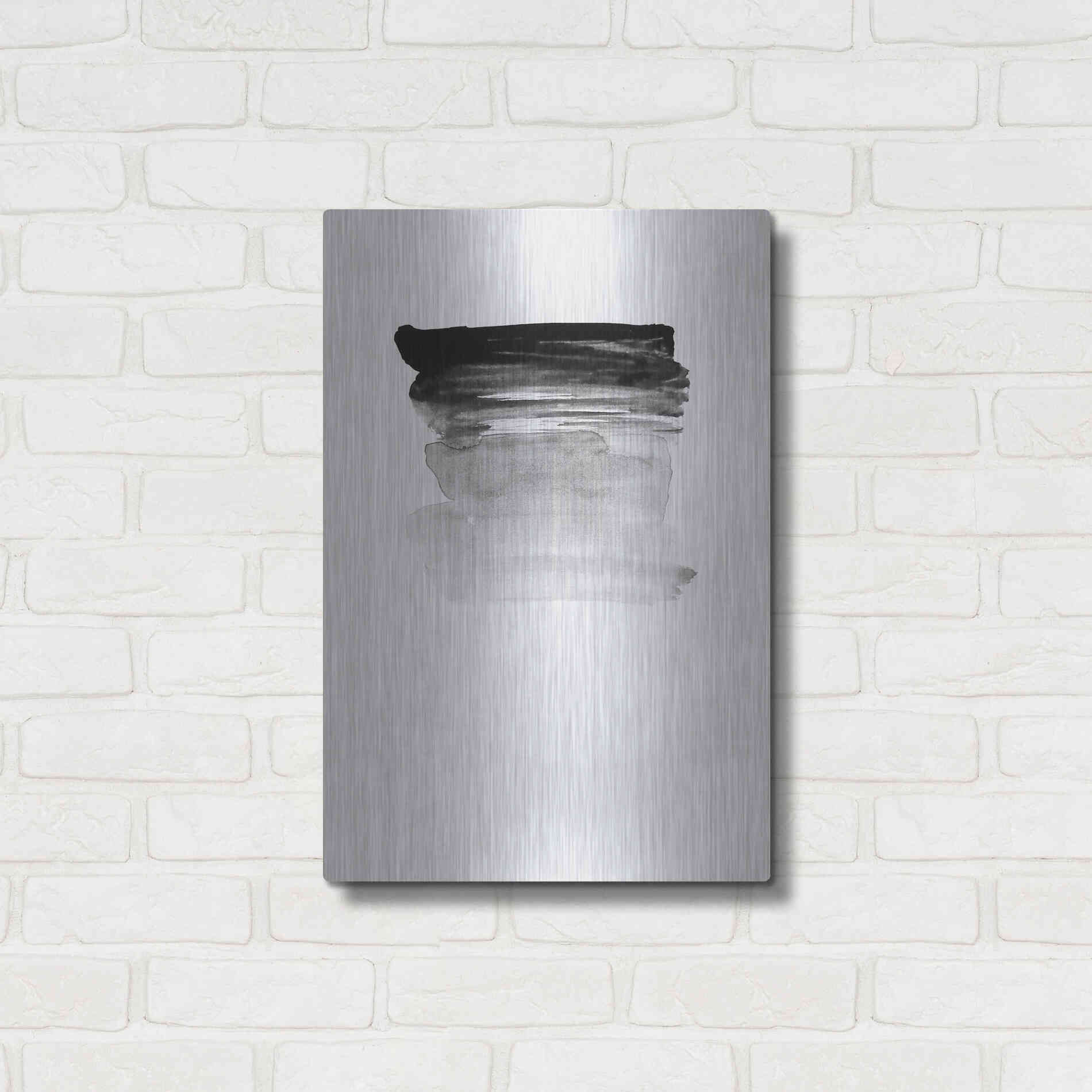 Luxe Metal Art 'Grey I' by Incado, Metal Wall Art,16x24