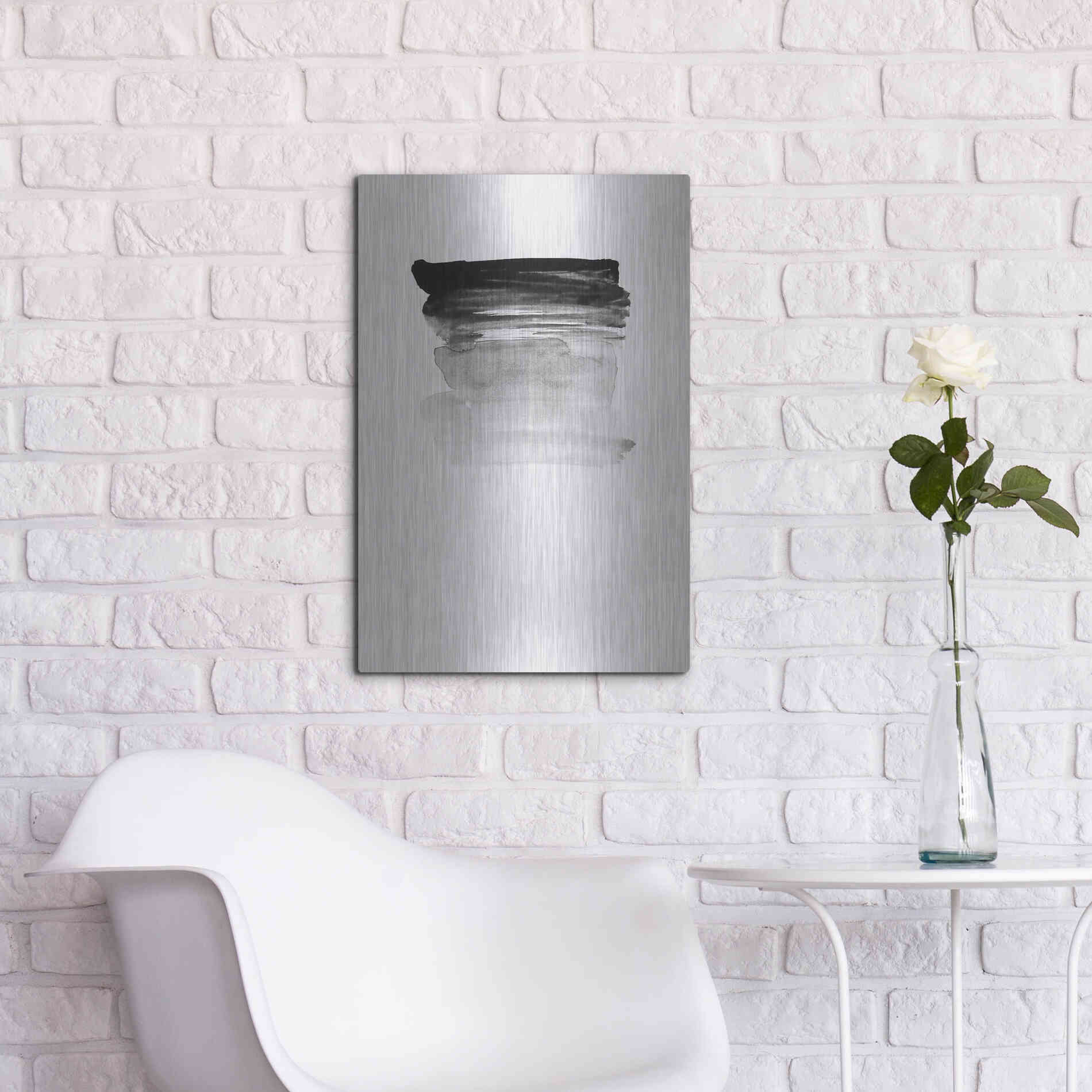 Luxe Metal Art 'Grey I' by Incado, Metal Wall Art,16x24