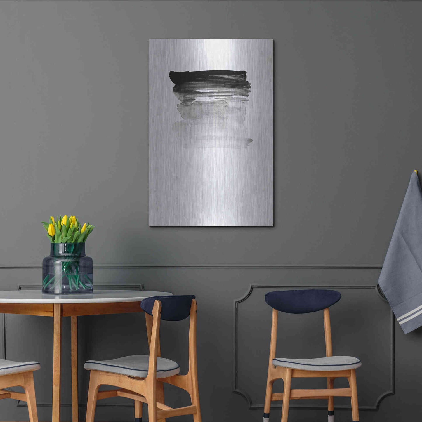 Luxe Metal Art 'Grey I' by Incado, Metal Wall Art,24x36