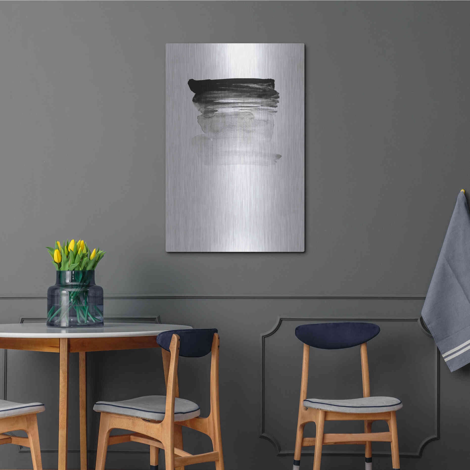 Luxe Metal Art 'Grey I' by Incado, Metal Wall Art,24x36