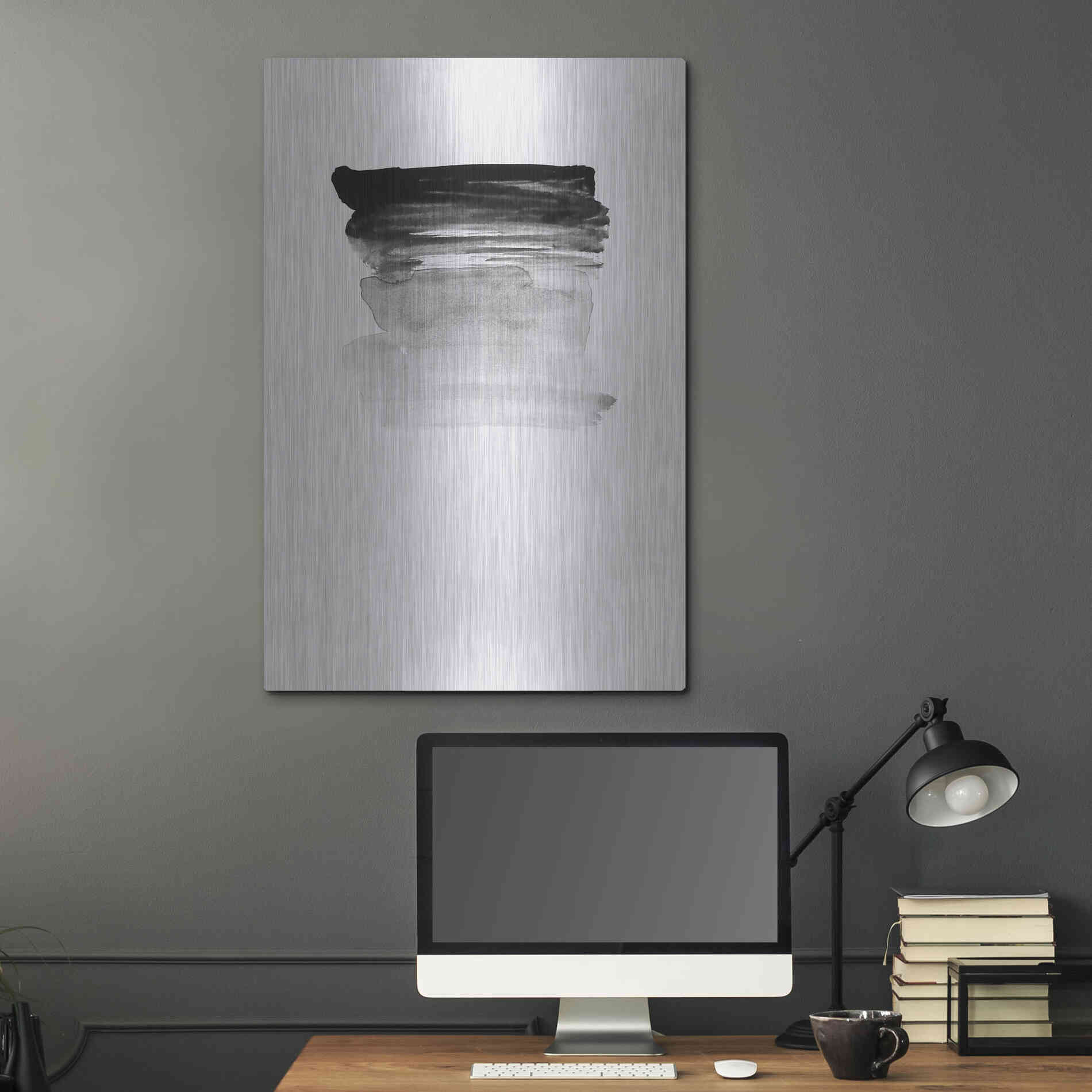 Luxe Metal Art 'Grey I' by Incado, Metal Wall Art,24x36