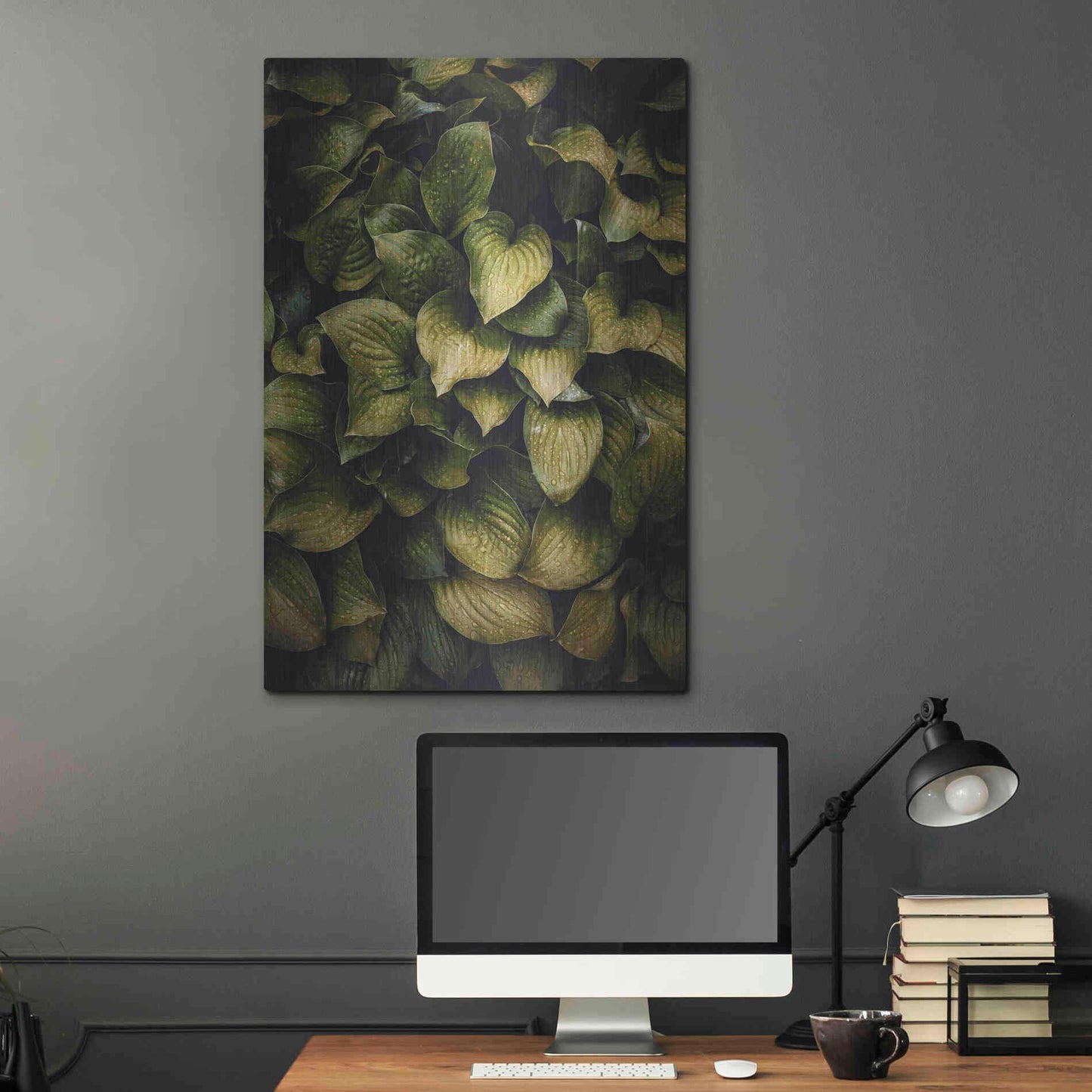 Luxe Metal Art 'Hostas Leaves' by Incado, Metal Wall Art,24x36