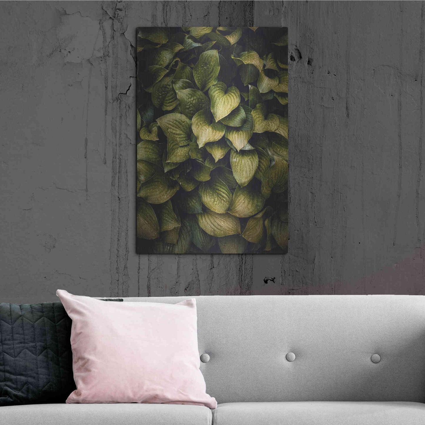 Luxe Metal Art 'Hostas Leaves' by Incado, Metal Wall Art,24x36