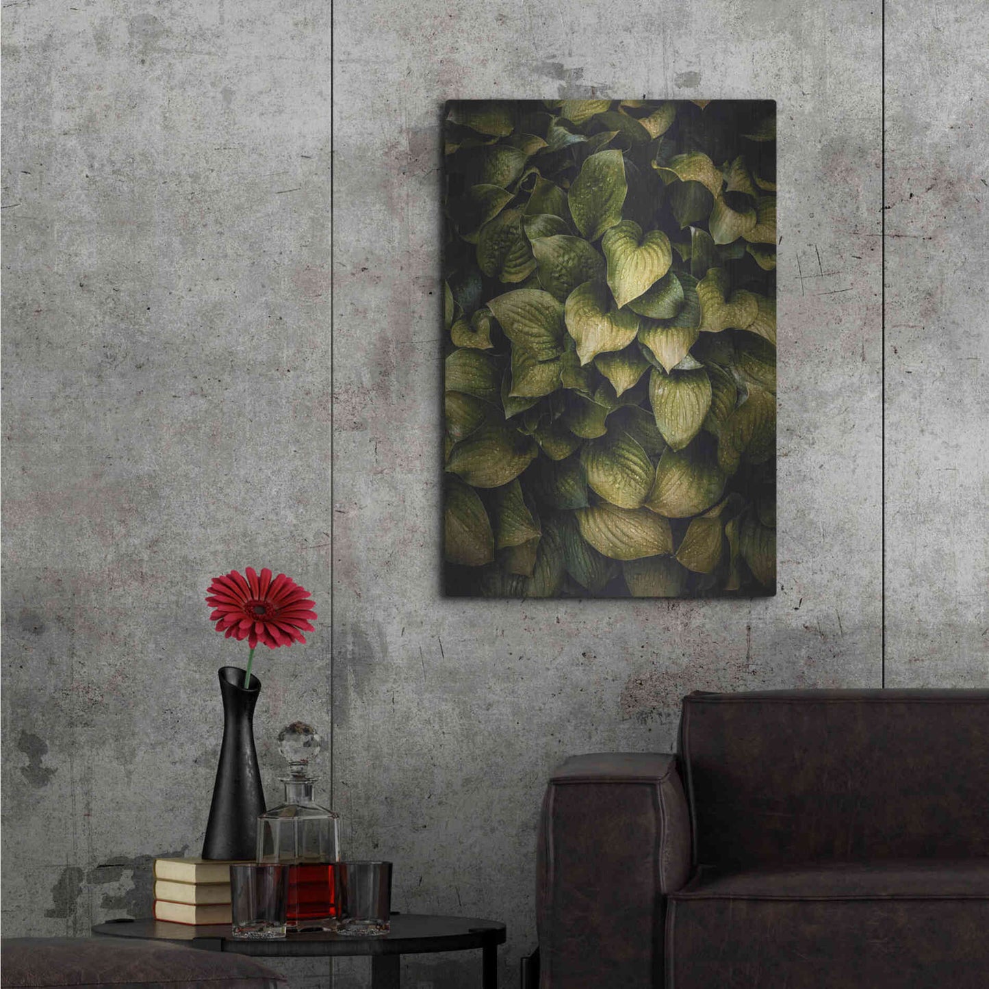 Luxe Metal Art 'Hostas Leaves' by Incado, Metal Wall Art,24x36