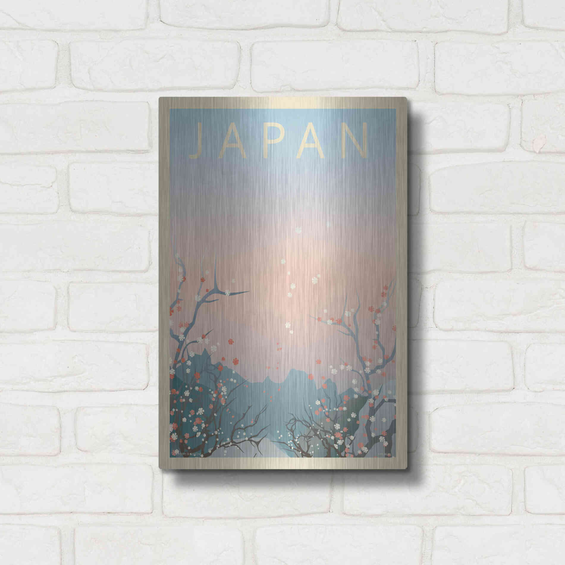 Luxe Metal Art 'Japan' by Incado, Metal Wall Art,12x16