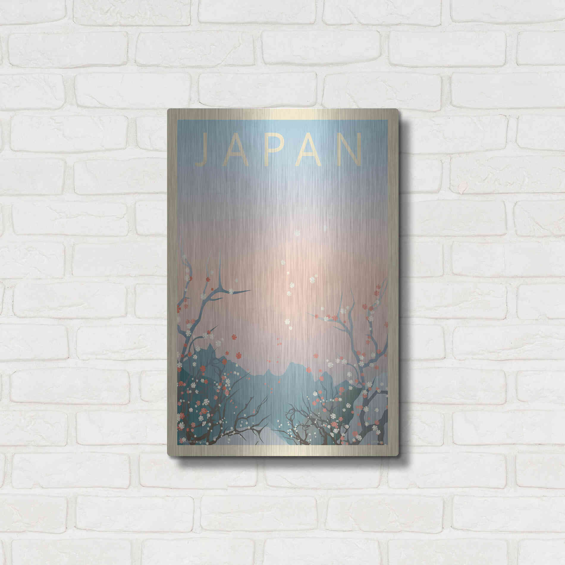 Luxe Metal Art 'Japan' by Incado, Metal Wall Art,16x24