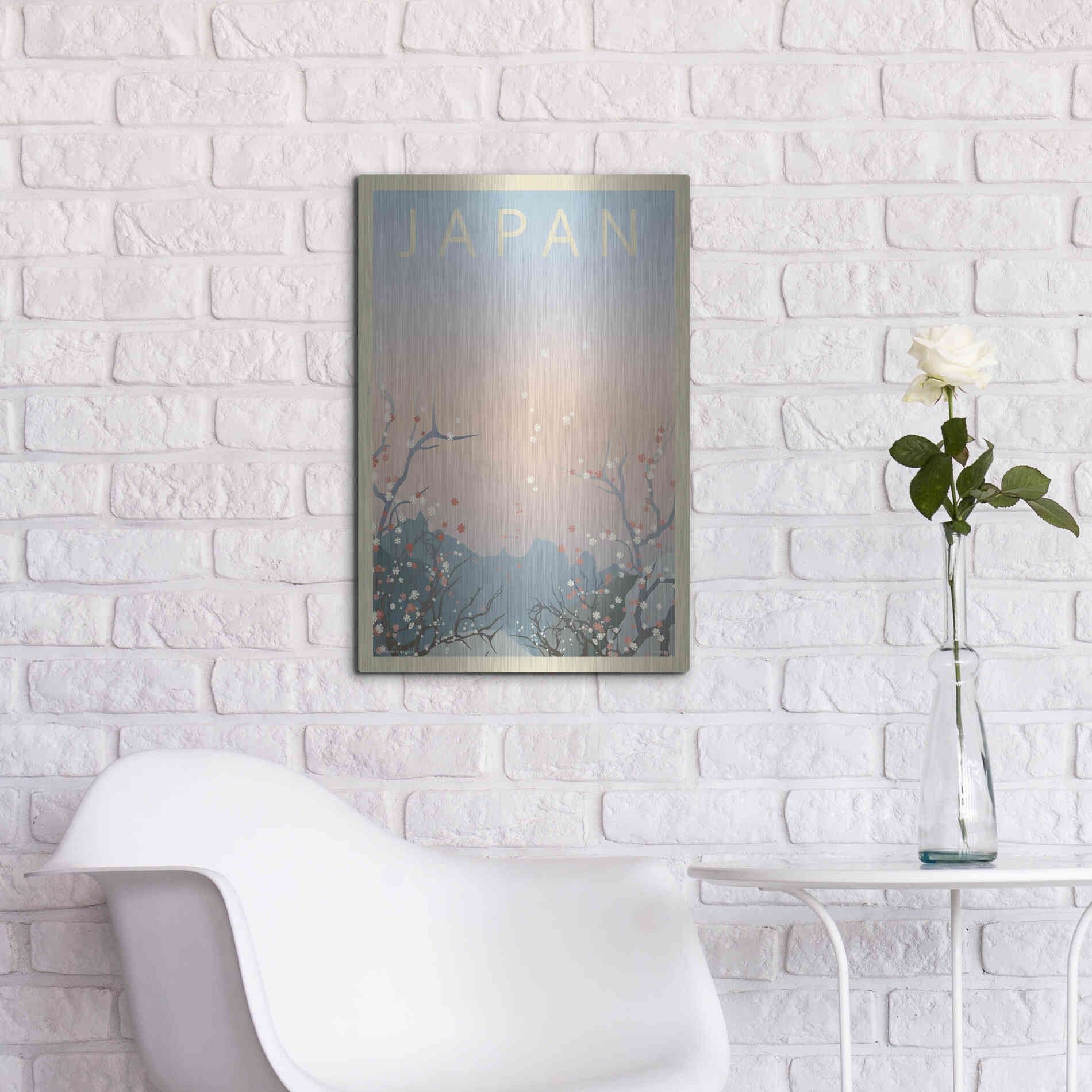 Luxe Metal Art 'Japan' by Incado, Metal Wall Art,16x24