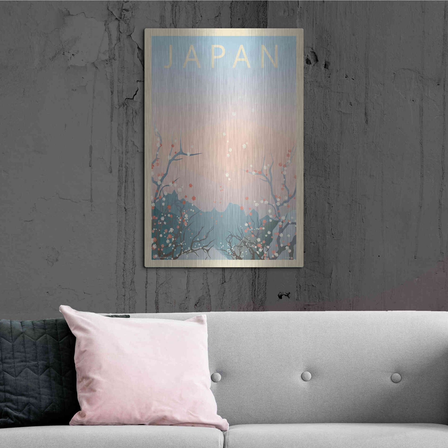 Luxe Metal Art 'Japan' by Incado, Metal Wall Art,24x36