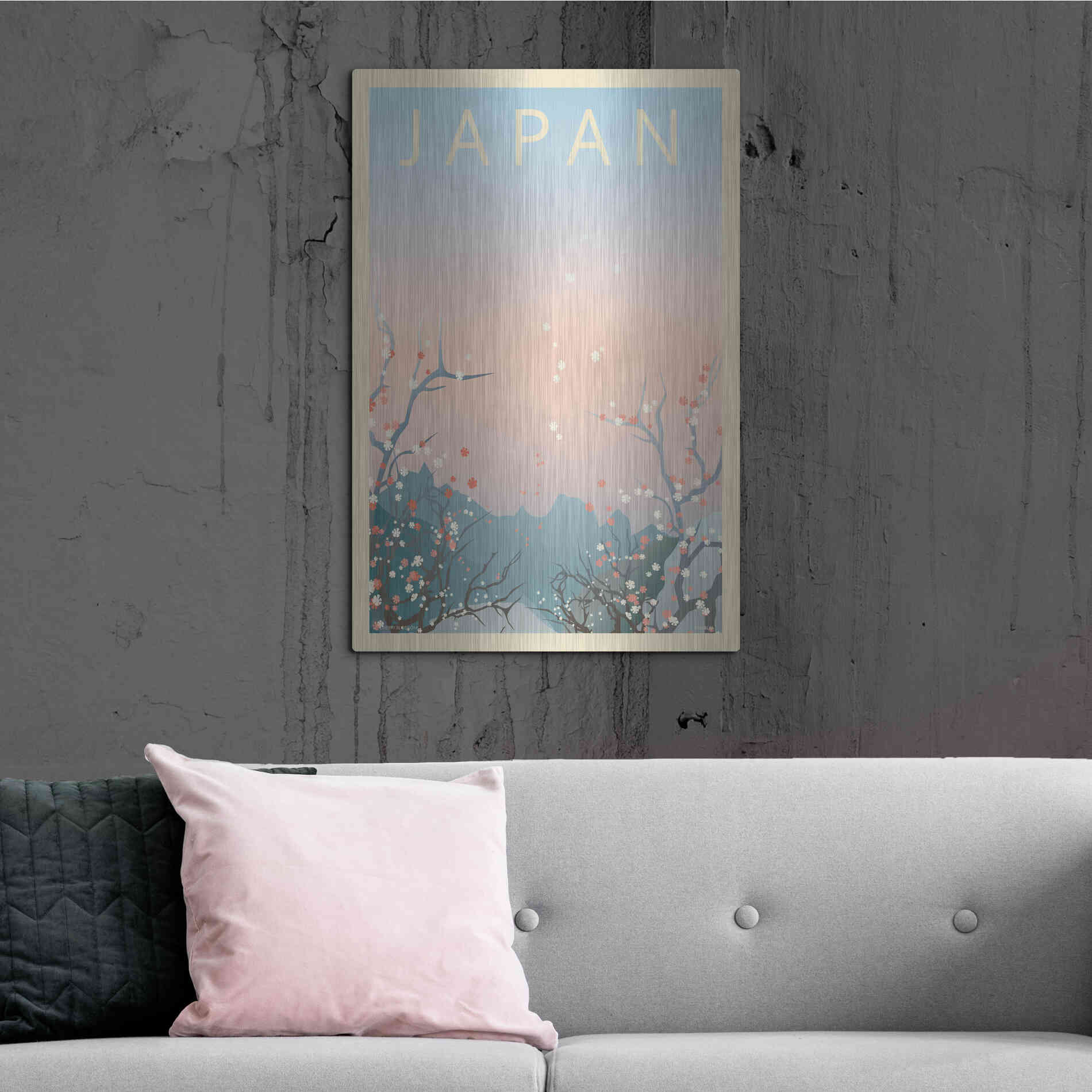 Luxe Metal Art 'Japan' by Incado, Metal Wall Art,24x36