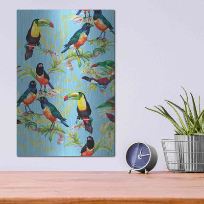 Luxe Metal Art 'Jungle Birds' by Incado, Metal Wall Art,12x16