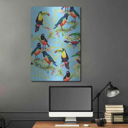 Luxe Metal Art 'Jungle Birds' by Incado, Metal Wall Art,24x36