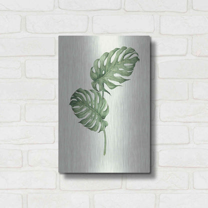 Luxe Metal Art 'Leaf Green' by Incado, Metal Wall Art,12x16